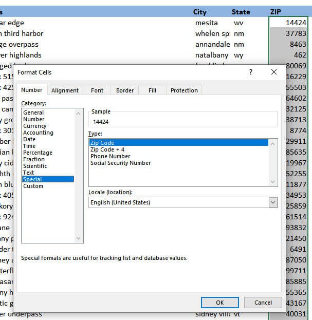 How to Clean Data in Excel - ZIP Codes
