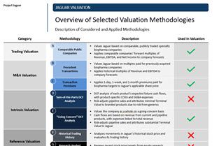 Valuation Methodologies Slide