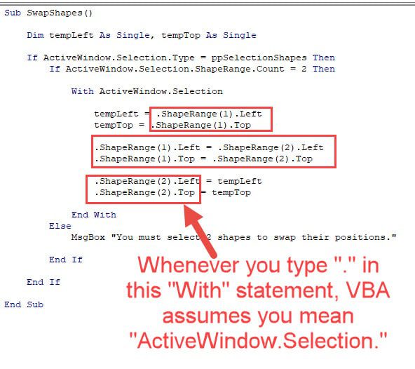 PowerPoint VBA and "With" Statements