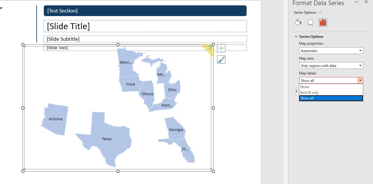PowerPoint Maps - Changing the Formatting
