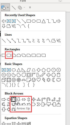 Additional Arrow Shape Options in PowerPoint