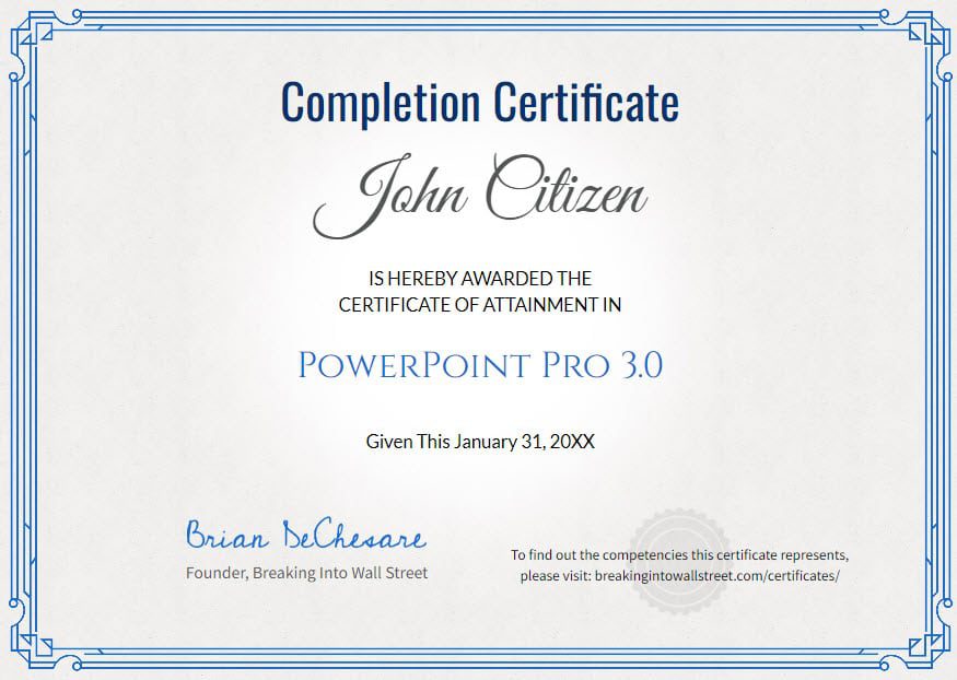 PowerPoint Pro Certificate